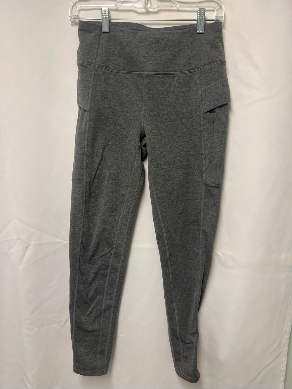 Free Country Heather Gray Workout Leggings with Inner Waist Logo